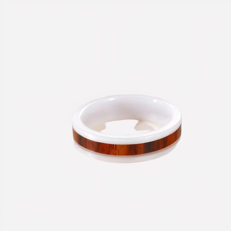 Bague en céramique et en bois Bague céramique et bois