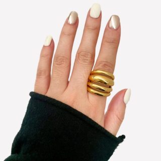 Bague dorée multirang