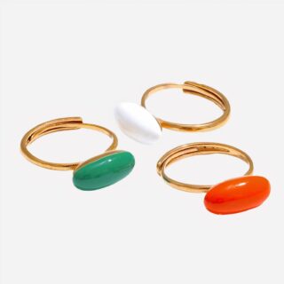 Bague réglable forme bonbon chic coloré