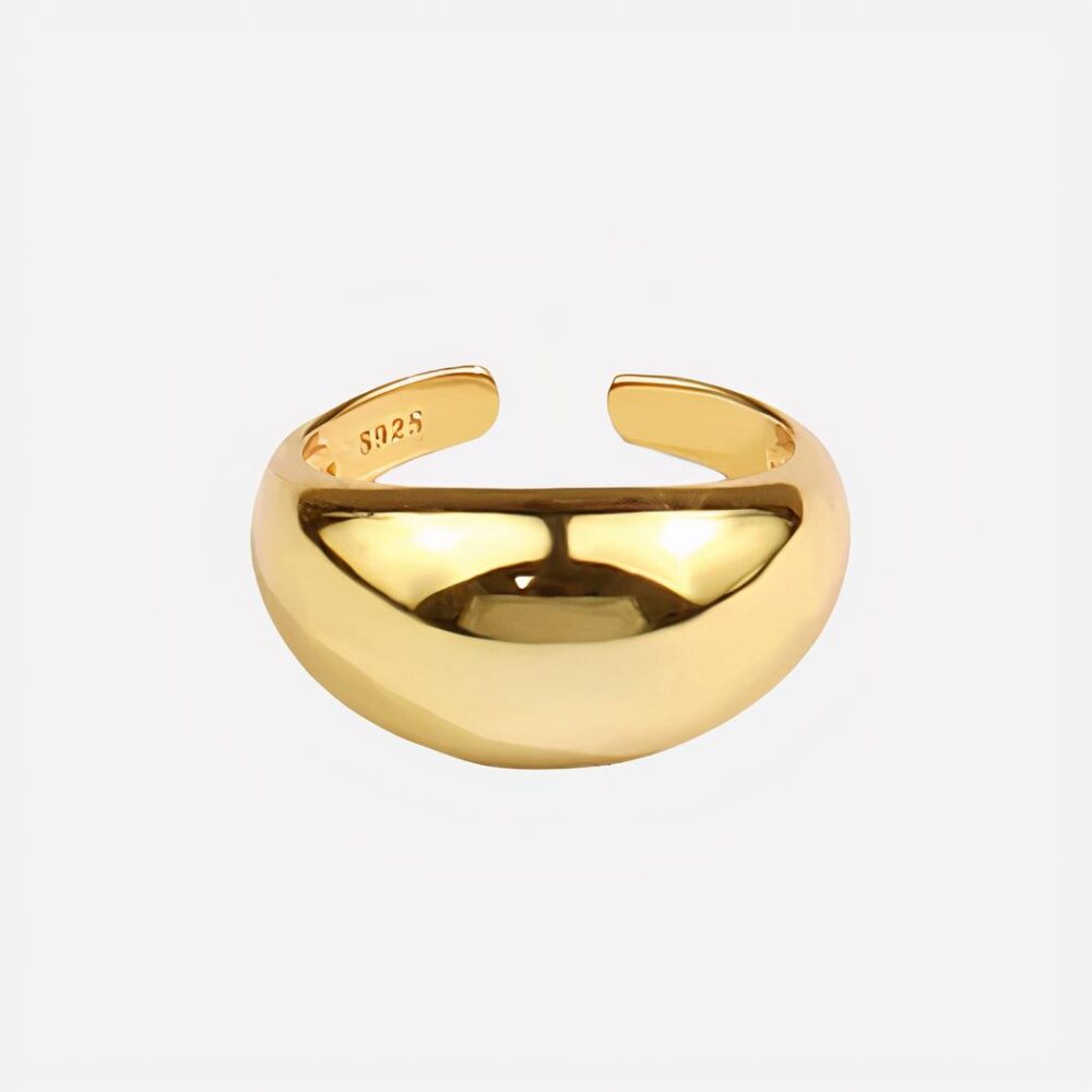 Bague réglable effet bombé