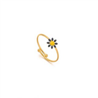 Bague fleur colorée pour fille