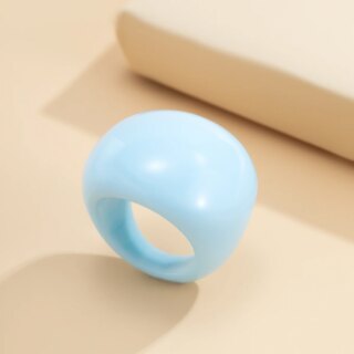 Bague épaisse en résine colorée