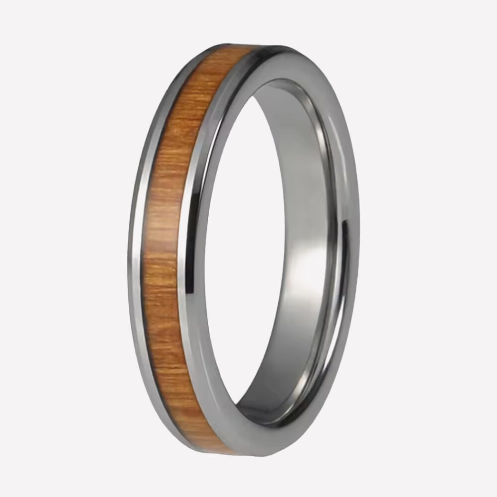 Bague en bois et metal
