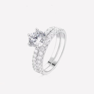 Bague de fiancaille solitaire zircon