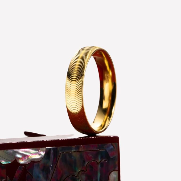 Bague de promesse plaqué or pour homme Bague plaqué or