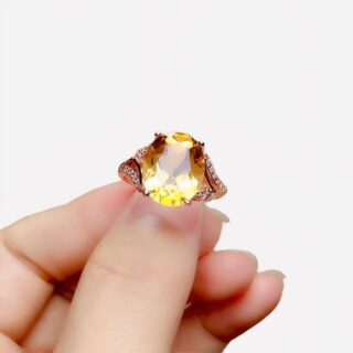 Bague élégante en citrine