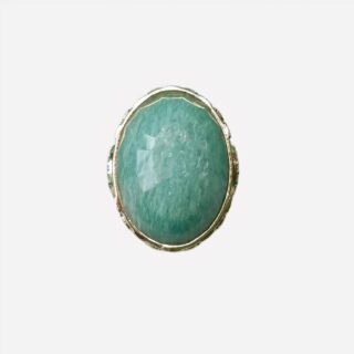 Bague sertie d'une amazonite