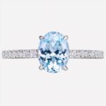 Bague en aigue-marine et zircons
