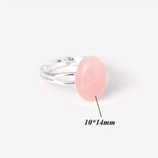 Bague ajustable cabochon pierre naturelle