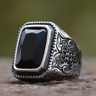 Bague islam motifs gravés pour homme