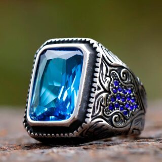 Bague islam motifs gravés pour homme