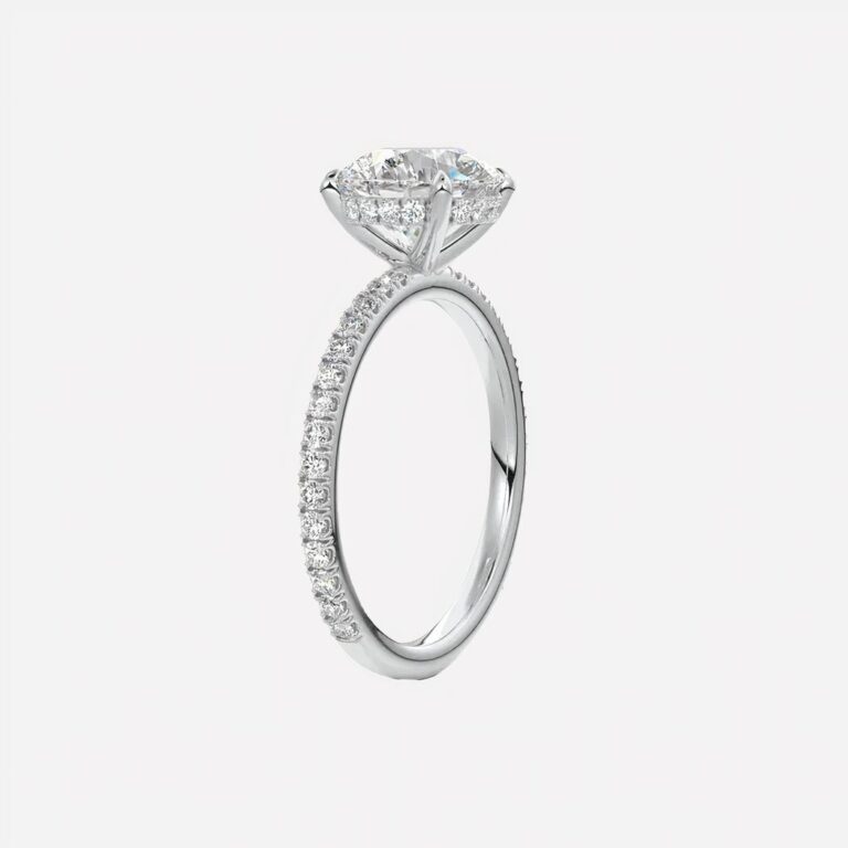 Bague de promesse moissanite et zircons Bague de promesse moissanite et zircons