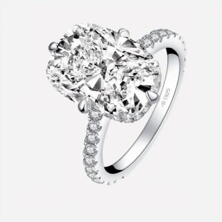 Bague de promesse en argent et zircons