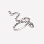 Bague en forme de serpent avec des zircons