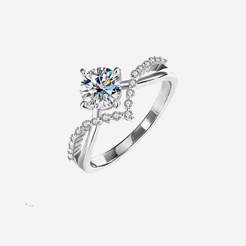 bague solitaire en moissanite