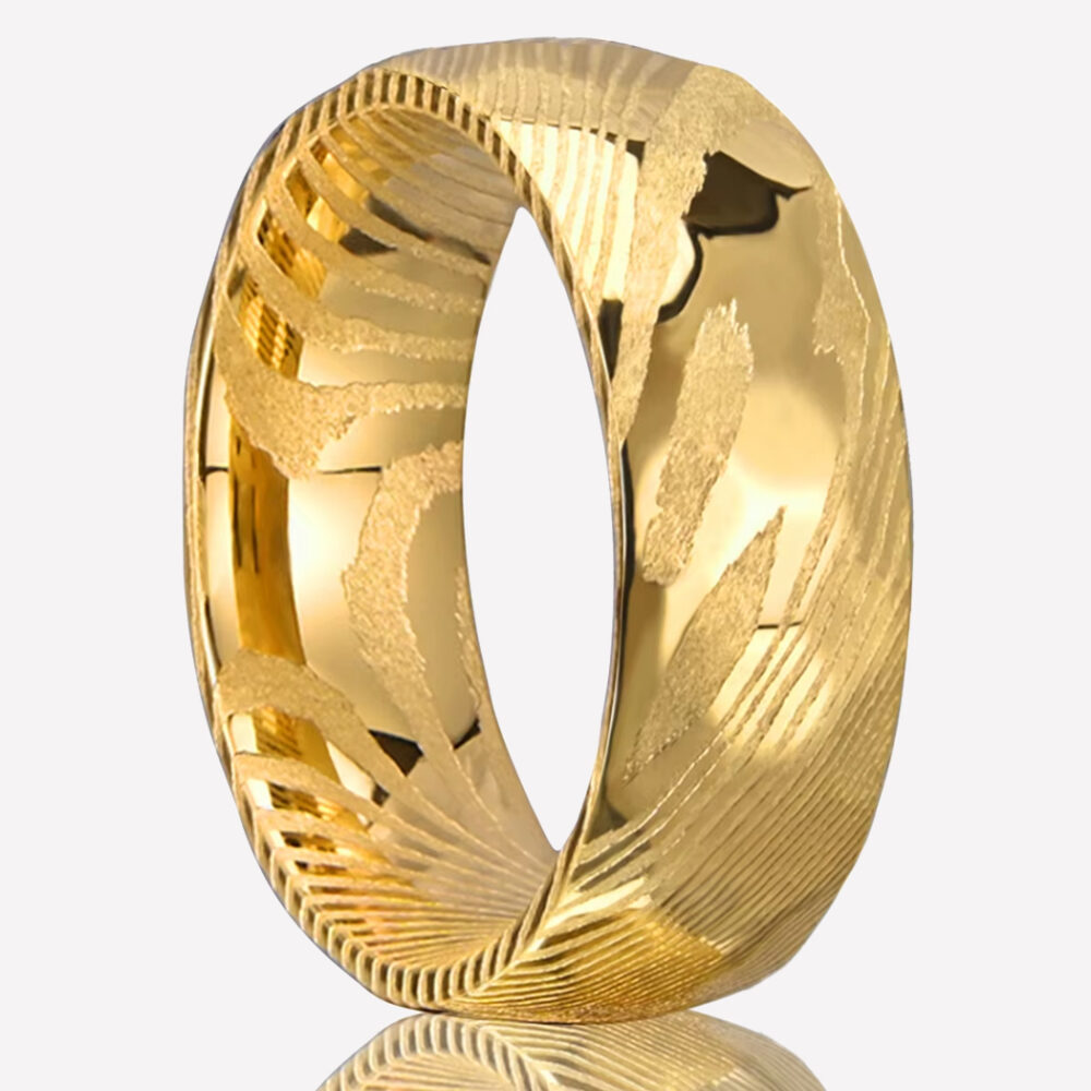 IMG_bague_acier_damas Bague originale en acier damas martelée pour homme