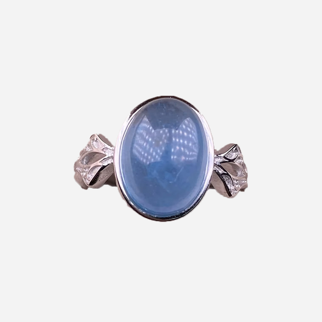 Bague aigue-marine naturelle argent femme